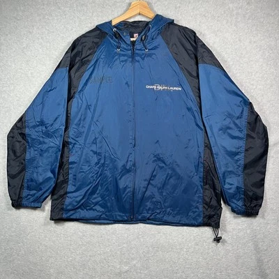 Chaps x Ralph Lauren Windbreaker Jacket Men's Size Medium Full Zip Navy Blue - Image 1 of 4