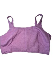 House Of Harlow Smocked Back Crop Adjustable Straps Purple Lilac NWOT Small - Picture 1 of 5