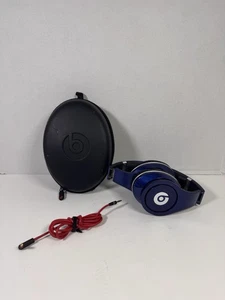 Beats by Dre Studio 1st Gen Wired Blue| Tested Working| Poor Condition Read Desc - Picture 1 of 10