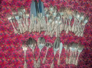 87 Pezzi FB Rogers International Argento Grandi Antiche Posate Placcate Argento - Foto 1 di 9
