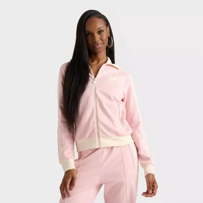 Adidas Originals Beckenbauer Classic Womens Track Top Jacket JX6480 Pink White M - Image 1 of 4