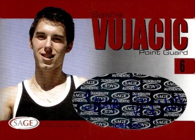 SASHA VUJACIC 2004 SAGE **RED** ROOKIE RC AUTO  /400 !!🔥🔥 LA LAKERS - Image 1 of 2