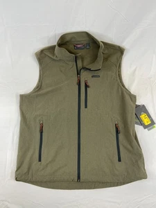 Mens Free Country Vest Large Zipper Pockets Quick Dry NWT Brown Lightweight New - Picture 1 of 6