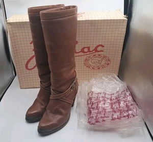 ZODIAC STIEFEL USA Größe 8 M braun HERGESTELLT IN USA Leder Absatz Stiefel - Karton, Taschen - Bild 1 von 16