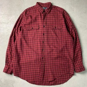 Ralph Lauren 90s Polo by Old WHITFIELD Cotton x Wool Check Shirt Used CAVE-0 - Picture 1 of 6