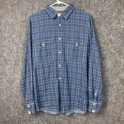 Canterbury of New Zealand Shirt Mens size M  Blue Plaid Outdoors - Image 1 of 4