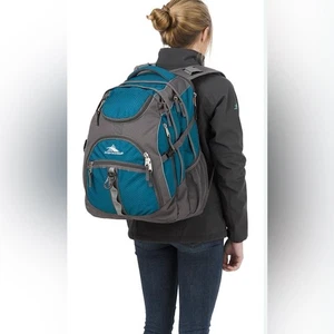 High Sierra Access Backpack Laptop. Padded. Teal/grey. Multi compartments - Picture 1 of 13