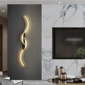 Lámpara de Pared LED Moderna Minimalista Luz LED Dormitorio Mesita de Cama Tira Larga Aplique de Pared - Imagen 1 de 6