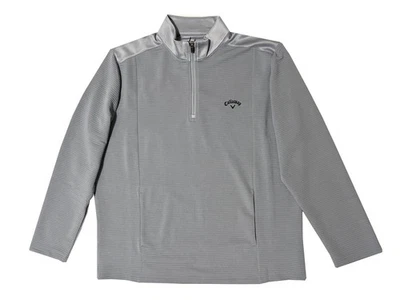Pullover de golf Callaway Opti-Dri otomano con cremallera en cuarto gris M, XL para hombre Foto 1 de 4