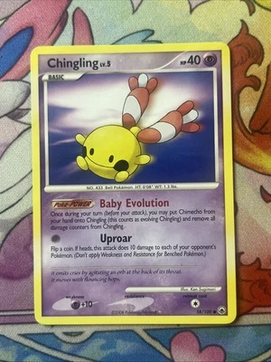 Chingling 58/100 - Psychic  (Diamond & Pearl: Majestic Dawn Pokemon LP - Image 1 of 2