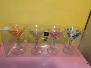 ZAK designs Dot Dot 4 set plastic martini glasses - Picture 1 of 2