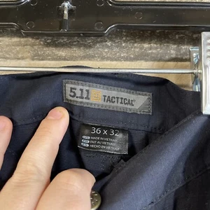 5.11 Tactical Clothes SZ 36X32 Blue Cargo Work Pants Heavy Duty Canvas Workwear - Picture 1 of 11