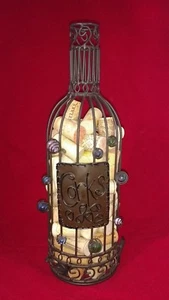 Large Wine Bottle Cork Cage Container Holder Decorative Storage Metal - Picture 1 of 6