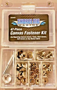 Shoreline Marine 47 Piece Canvas Fastener Kit Cover Tarps Sails Fabric repair - Picture 1 of 1