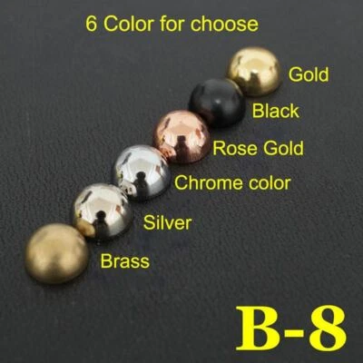 20X Leather Craft Solid Brass Screw Luggage Punk mushroom Nail stud Rivet 8mm - Image 1 of 4