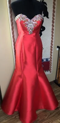 Mari Lee by Madeline Gardner Candy Apple Red Prom Pageant Formal Dress Size 5/6 - Image 1 of 4