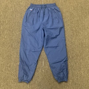 VINTAGE Russell Athletic Pants Mens Medium Blue Windbreaker Jogger USA Made - Picture 1 of 5
