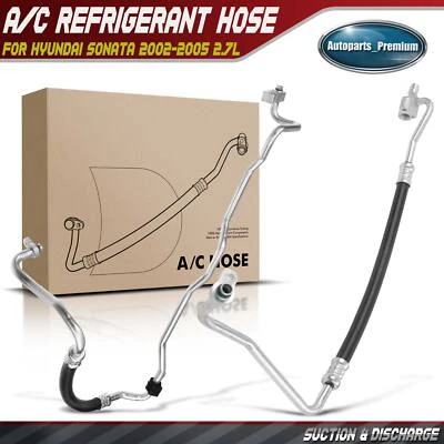 Línea de succión y descarga de manguera de aire acondicionado para Hyundai Sonata 2002-2005 2,7 L 977633D100 Foto 1 de 4