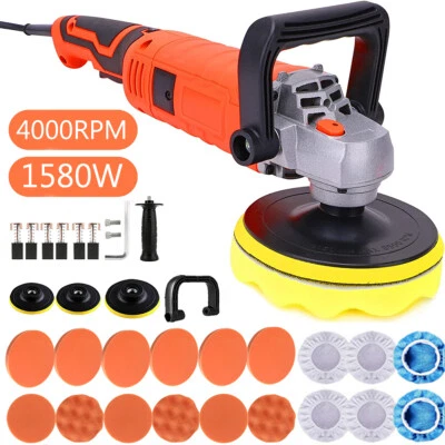 Electric Car Polisher Sander Buffer Polishing Machine Kit 1580W Variable Speed - Image 1 of 4