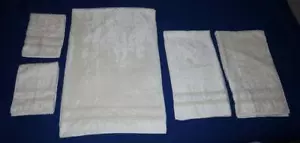 Set of 5 Luxury Bath Towels Maison Claire Italy, Ivory, New w/ Tags Cotton/Legno - Picture 1 of 9