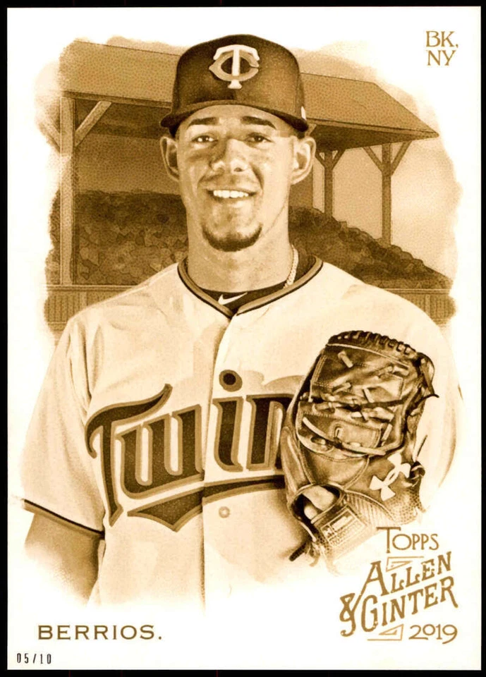 Jose Berrios 2019 Allen and Ginter 5x7 Gold #114 5/10 Twins - Image 1 of 2