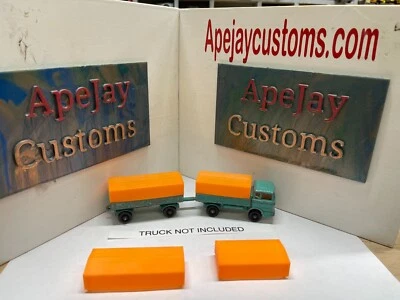 Matchbox No.1 & No.2 Mercedes Truck And Trailer canopy's VEHICLES NOT INCLUDED - Image 1 of 4