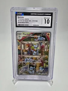 Pokémon Machoke #177/165 Holo Inglés Arte Completo Raro CGC 10 - Imagen 1 de 1