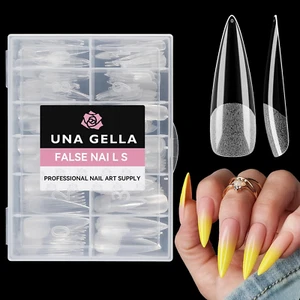 Clear Stiletto Fake Nails - 216Pcs Extra Long Full Cover Gel Nail Tips - 12 Size - Picture 1 of 12