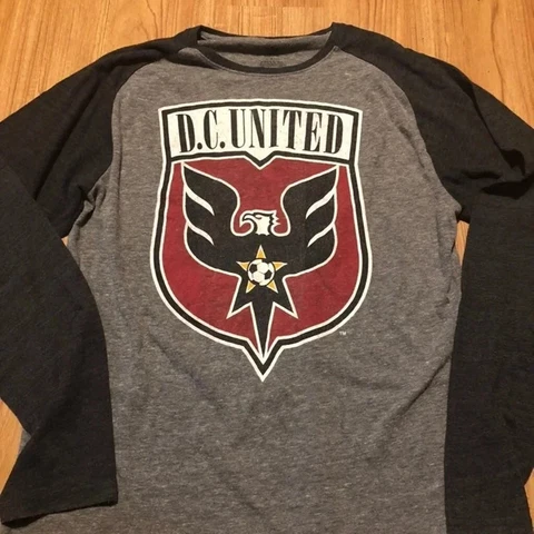 Vintage D.C. United MLS soccer longsleeve jersey t-shirt L ADIDAS washington dc Cover