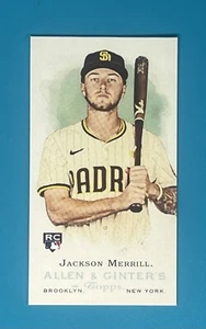 2024 Topps Allen & Ginter Mini RD-6 Jackson Merrill Rookie Design Variation - Picture 1 of 2