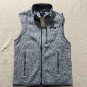 NEW Patagonia Better Sweater Vest Mens Small Stonewash Grey 25881 COMPANY LOGO - Picture 1 of 8