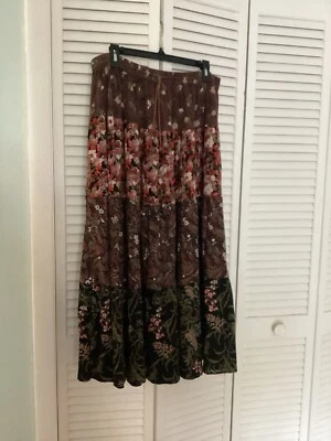 Floral Print Sag Harbor Cotton Skirt Made In India — 第 1/4 张图片