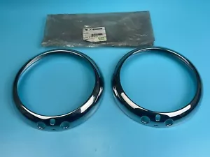 Marchal Pair of Headlight Bezel Peugeot 203, 403, Renault Frégate, Colorale NOS - Picture 1 of 6