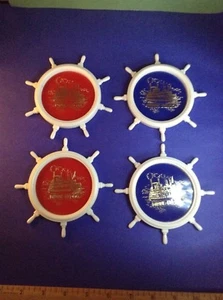 Vintage Kunststoff Getränk Untersetzer Minnie Ha Ha Maritim Motiv - Bild 1 von 12