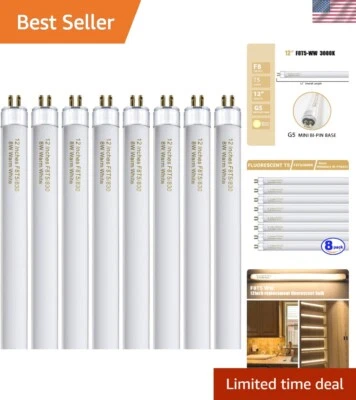 Versatile 8 Pack of 12" T5 Bulbs - Energy Efficient Soft White for Closet and RV - Image 1 of 4