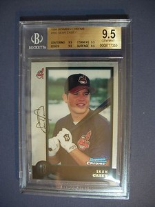 SEAN CASEY 1998 Bowman Chrome #182 BGS GEM MINT 9.5 Indians, Reds RC