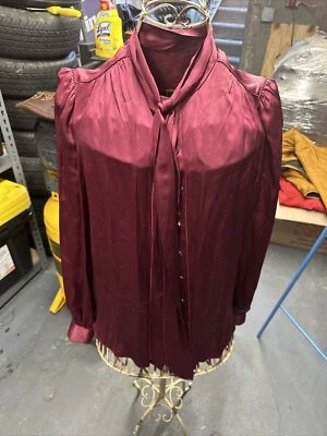 Blusa Top DOLCE & GABBANA Cuello Ascot Camisa Seda Talla 38 Foto 1 de 4