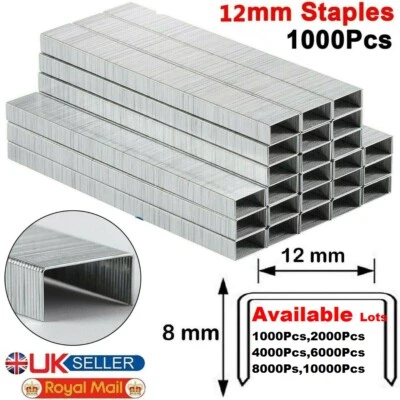 Heavy Duty 1-10000pc 8mm Staples Staple Gun Tacker Pack(1000) Upholstery Stapler - Image 1 of 4