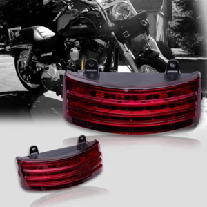 Red Tri-Bar Rear Fender LED Brake Turn Signal Tail Light for Harley Touring FLHX - Bild 1 von 12