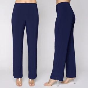Compli K Damen Hose Größe XL blau weites Bein Pull On Strickhose Business locker - Bild 1 von 6