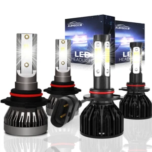 2 Pares 9005 9006 Combo Kit Faros LED Luz Alta Baja 6000K Super Blanco 4000LM - Imagen 1 de 12