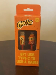 Cheetos 6 Ft USB Type C To USB A Charging Cable Cord “NEW Rare” - Photo 1 sur 4
