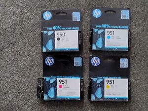 HP 950 BLACK & 951 CYAN MAGENTA YELLOW, INK CARTRIDGES SET. DATES 2022 2023, NEW