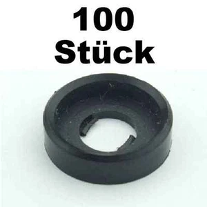 100 Stück Unterlegscheiben mit Rand M6 schwarz Kunststoff Polyamid U Scheiben - Picture 1 of 2
