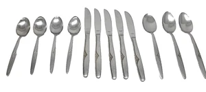 Vintage Rose Design Stainless Steel Flatware Set – 12 Pieces, Made in Japan - Bild 1 von 7