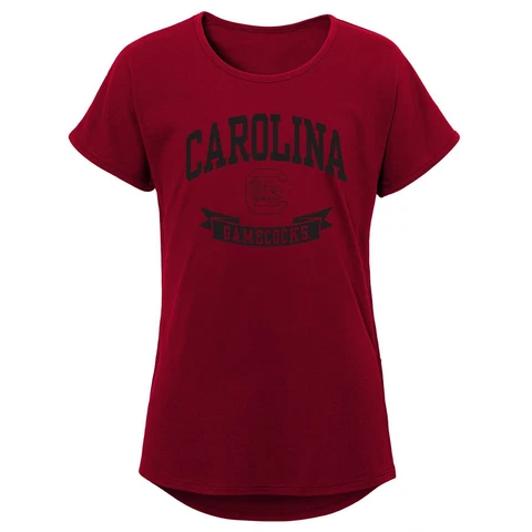 NCAA South Carolina Fighting Gamecocks Girls Outerstuff Short Sleeve Dolman T Cover
