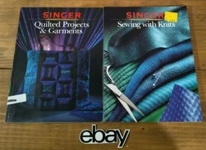 2 PC Lot Singer Sewing Reference Library Books Quilted Projects Sewing W Knits - Imagen 1 de 6