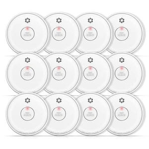 Fire Alarms Smoke Detectors Smoke Alarm Battery Operated Photoelectric 12 pack - Picture 1 of 3