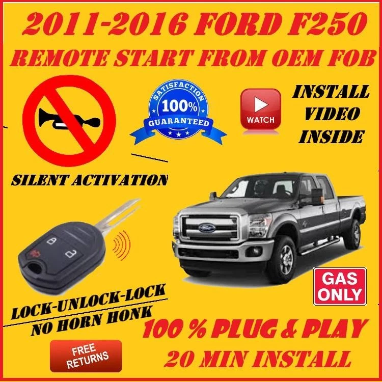 Arranque remoto 100 % Plug and Play 2011-2016 Ford F250 Foto 1 de 1