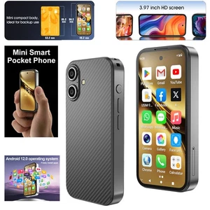 Global 4G LTE MINI Smartphone Android 12 Phone Pocket Small Mobile Unlock UNIWA - Imagen 1 de 18